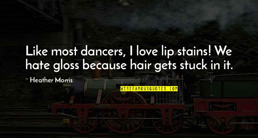 Superannuated Quotes By Heather Morris: Like most dancers, I love lip stains! We