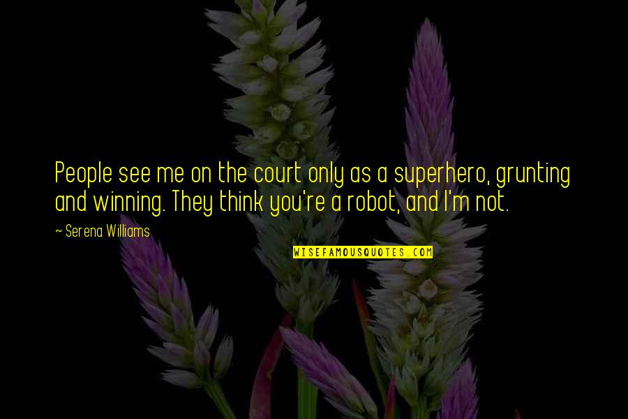 Superhero In You Quotes By Serena Williams: People see me on the court only as