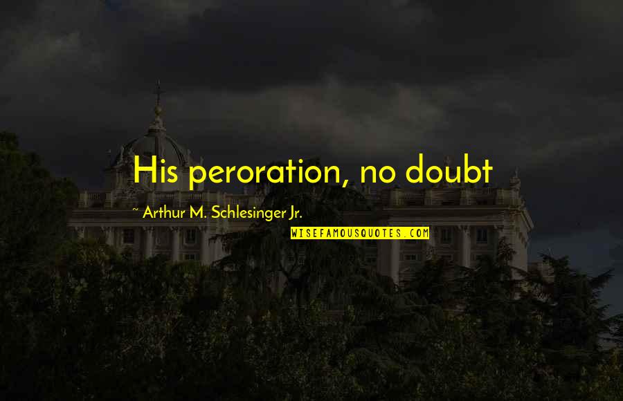 Superheroes Inspirational Quotes By Arthur M. Schlesinger Jr.: His peroration, no doubt