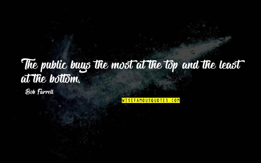 Superior Knowledge Quotes By Bob Farrell: The public buys the most at the top