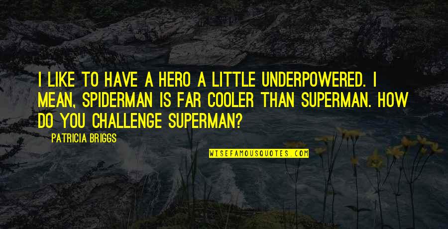 Superman Best Quotes By Patricia Briggs: I like to have a hero a little Superman Best Quotes By Patricia Briggs: I like to have a hero a little