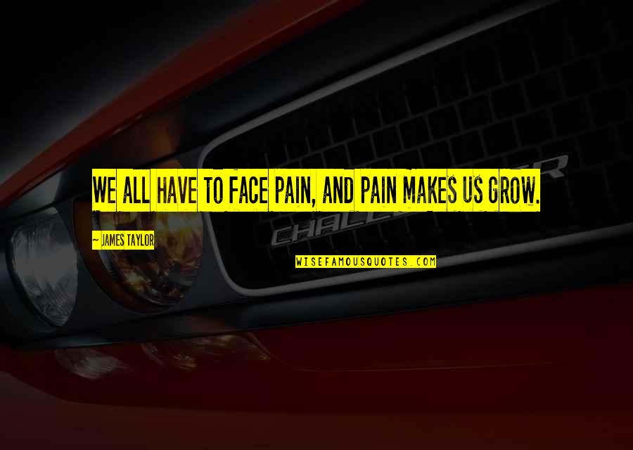 Superresourced Quotes By James Taylor: We all have to face pain, and pain