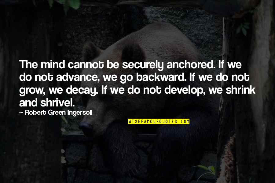 Superscript In Word Quotes By Robert Green Ingersoll: The mind cannot be securely anchored. If we