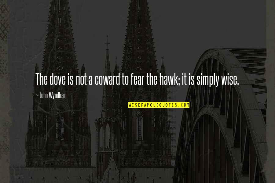 Superscription Define Quotes By John Wyndham: The dove is not a coward to fear