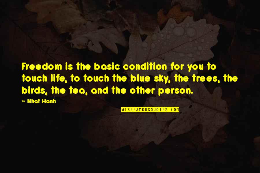 Supersize Me Quotes By Nhat Hanh: Freedom is the basic condition for you to Supersize Me Quotes By Nhat Hanh: Freedom is the basic condition for you to