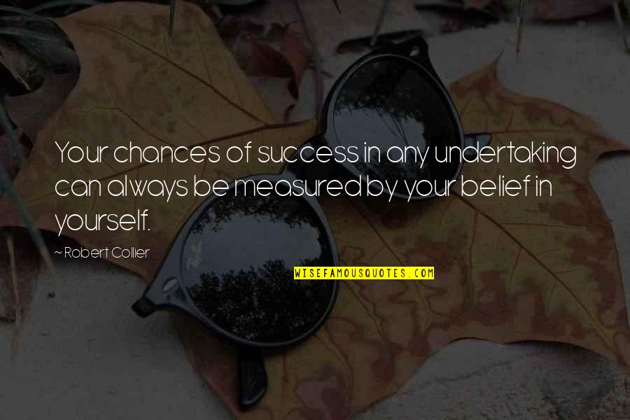 Supersizers Quotes By Robert Collier: Your chances of success in any undertaking can