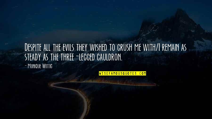 Superspeed Wheels Quotes By Monique Wittig: Despite all the evils they wished to crush