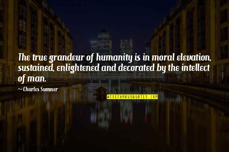 Superstore Show Quotes By Charles Sumner: The true grandeur of humanity is in moral