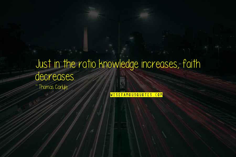 Superstore Show Quotes By Thomas Carlyle: Just in the ratio knowledge increases, faith decreases.