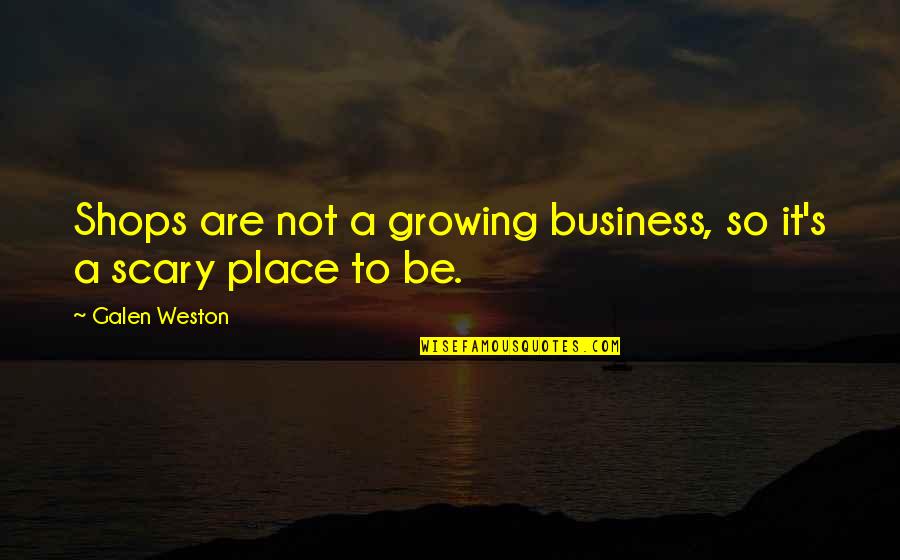 Supervielle Seguros Quotes By Galen Weston: Shops are not a growing business, so it's