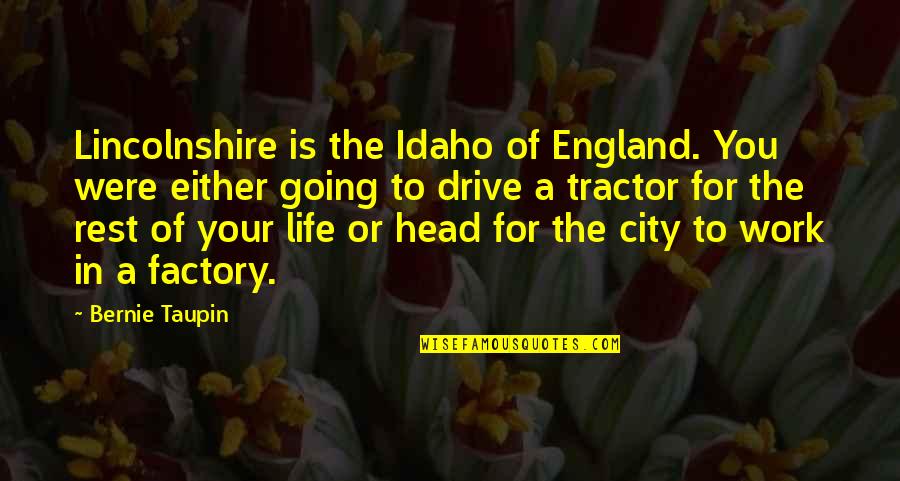 Supervisory Quotes By Bernie Taupin: Lincolnshire is the Idaho of England. You were