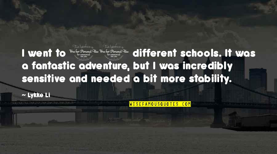 Suplico Significado Quotes By Lykke Li: I went to 11 different schools. It was