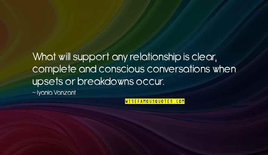 Support Each Other In Relationship Quotes By Iyanla Vanzant: What will support any relationship is clear, complete