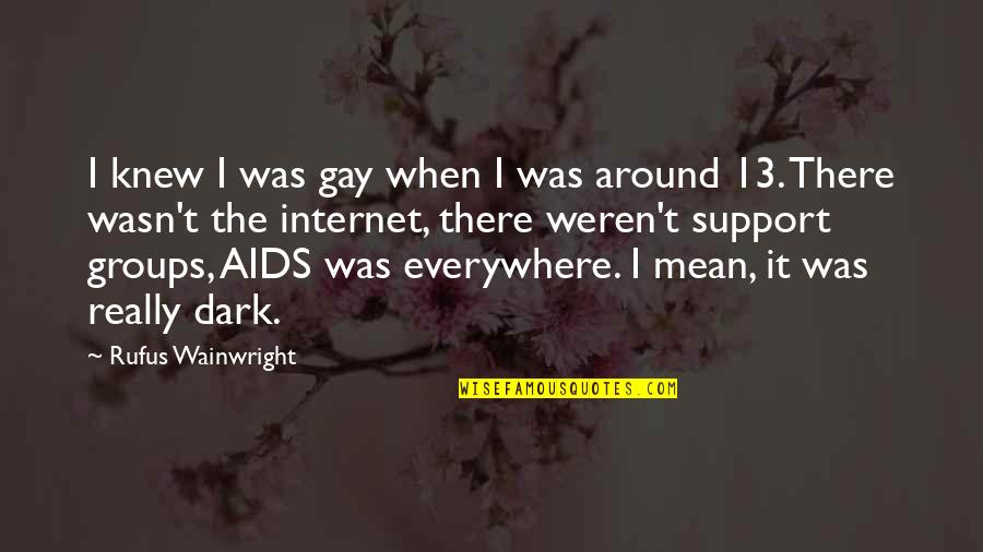 Support Groups Quotes By Rufus Wainwright: I knew I was gay when I was