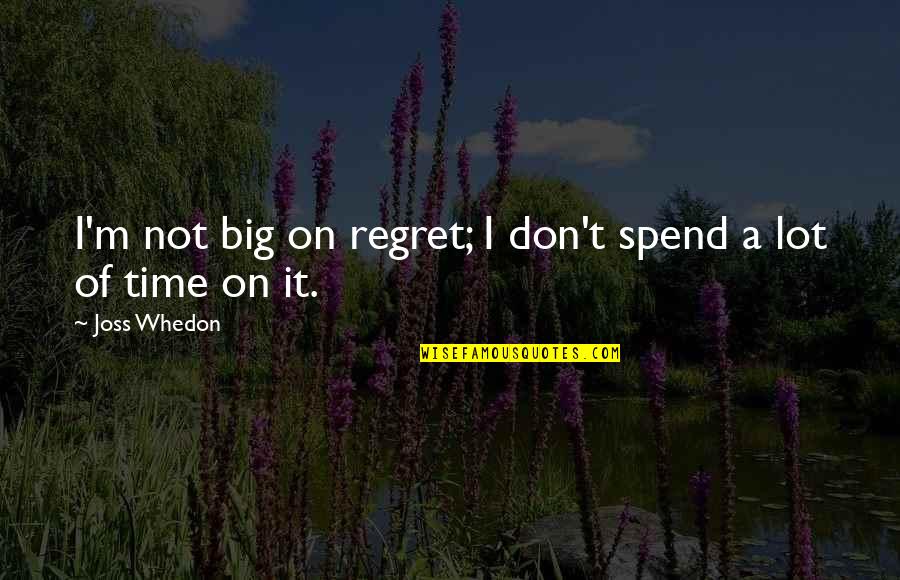 Support Law Enforcement Quotes By Joss Whedon: I'm not big on regret; I don't spend