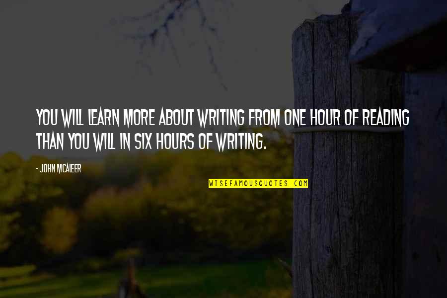 Support The Youth Quotes By John McAleer: You will learn more about writing from one
