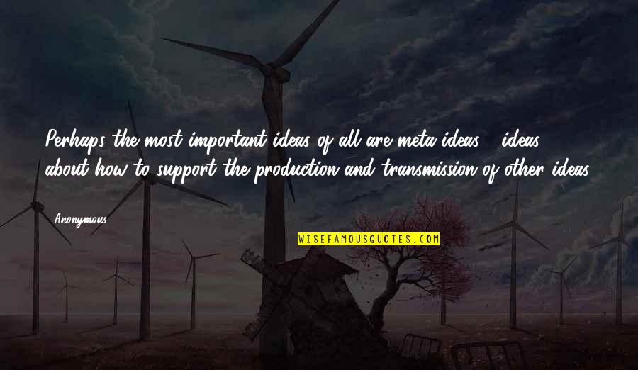 Support Your Ideas Quotes By Anonymous: Perhaps the most important ideas of all are Support Your Ideas Quotes By Anonymous: Perhaps the most important ideas of all are