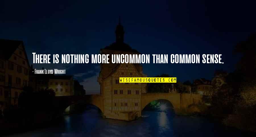 Supporting A Friend Quotes By Frank Lloyd Wright: There is nothing more uncommon than common sense.