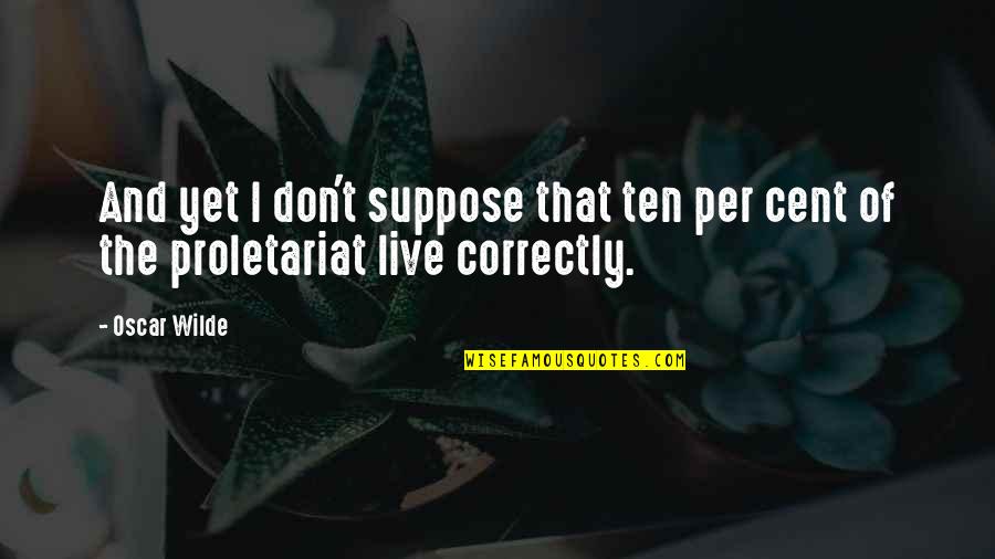 Suppose Quotes By Oscar Wilde: And yet I don't suppose that ten per