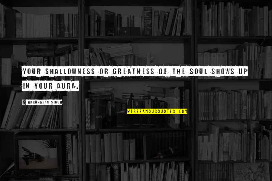 Supranational Organizations Quotes By Harbhajan Singh: Your shallowness or greatness of the soul shows Supranational Organizations Quotes By Harbhajan Singh: Your shallowness or greatness of the soul shows