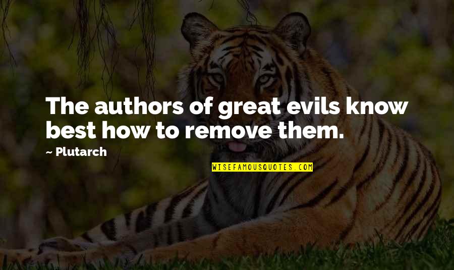 Suprotno Od Quotes By Plutarch: The authors of great evils know best how