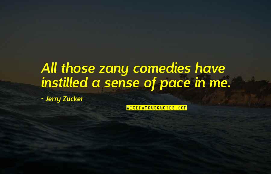 Supyire Quotes By Jerry Zucker: All those zany comedies have instilled a sense