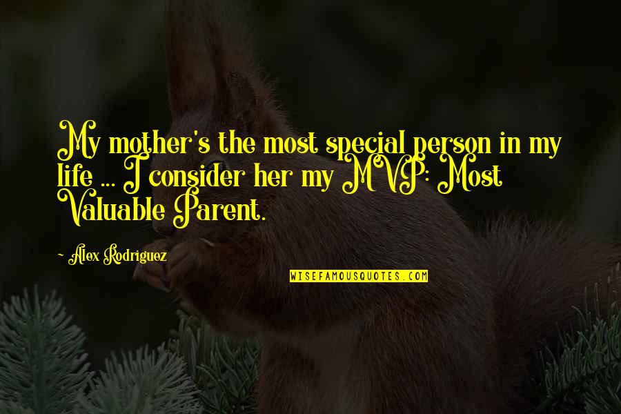 Surah Al Nisa Quotes By Alex Rodriguez: My mother's the most special person in my Surah Al Nisa Quotes By Alex Rodriguez: My mother's the most special person in my