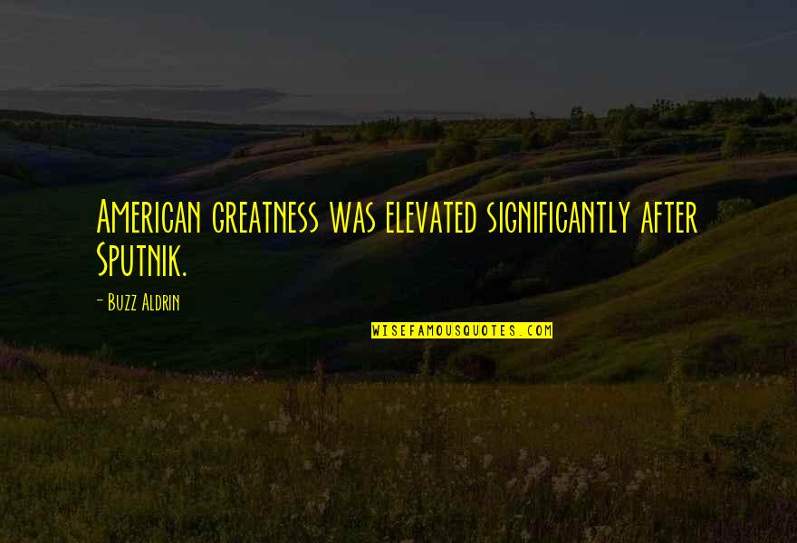 Surah Muhammad Quotes By Buzz Aldrin: American greatness was elevated significantly after Sputnik.