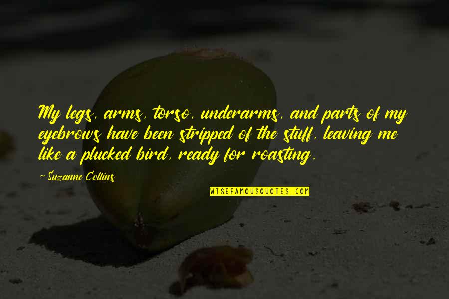 Surasti Quotes By Suzanne Collins: My legs, arms, torso, underarms, and parts of Surasti Quotes By Suzanne Collins: My legs, arms, torso, underarms, and parts of