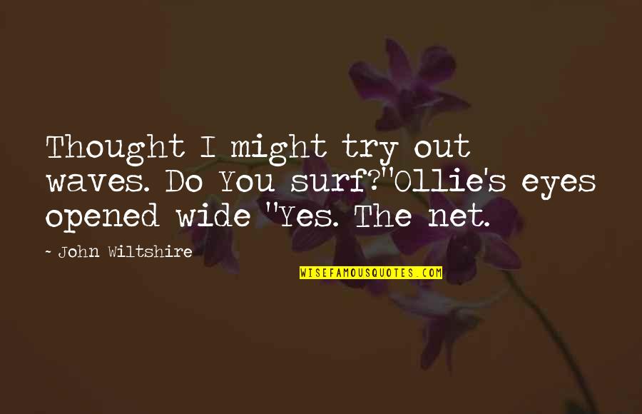 Surf The Waves Quotes By John Wiltshire: Thought I might try out waves. Do You