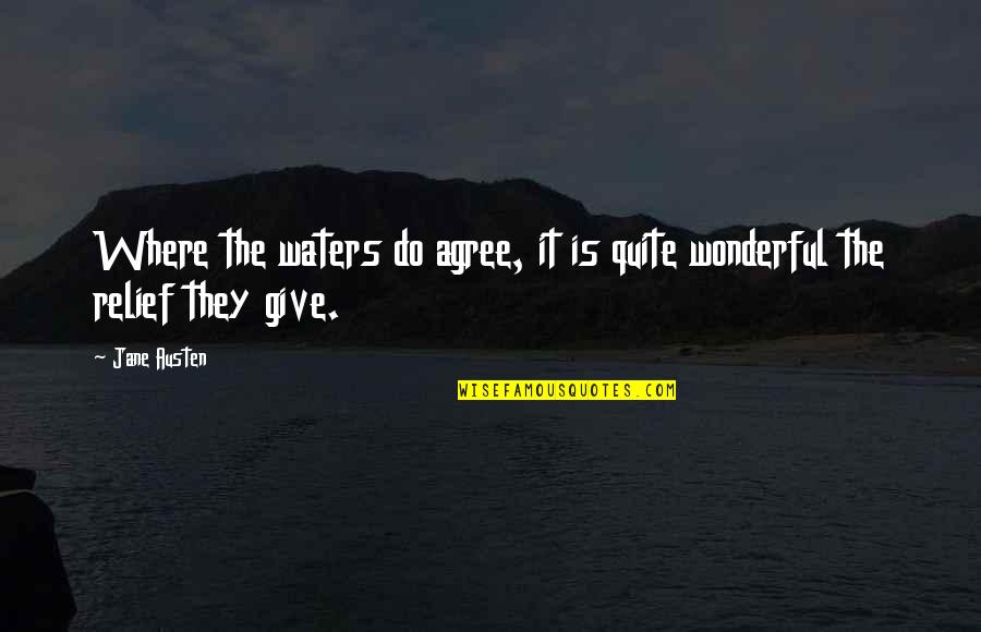 Surfacing Quotes By Jane Austen: Where the waters do agree, it is quite