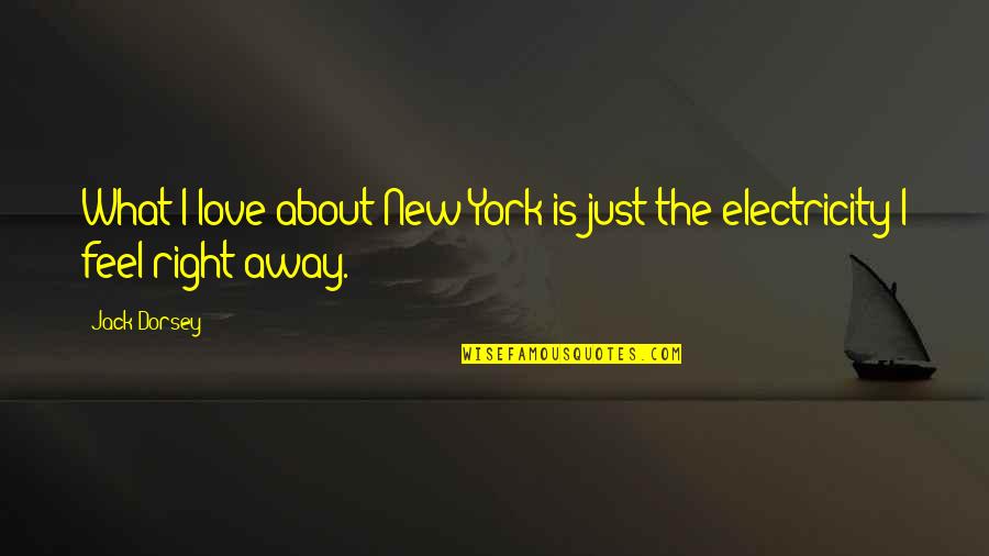Surfers Cafe Quotes By Jack Dorsey: What I love about New York is just