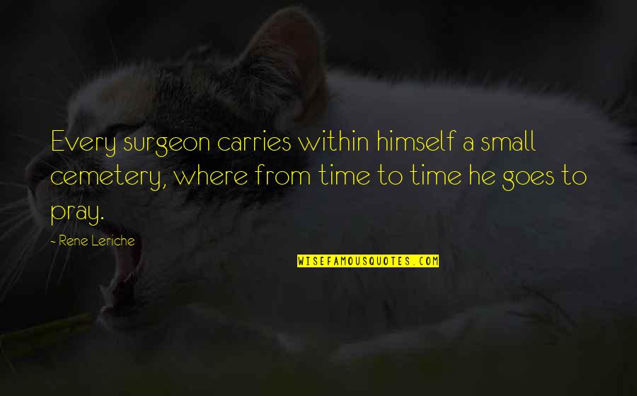 Surgeons Quotes By Rene Leriche: Every surgeon carries within himself a small cemetery,