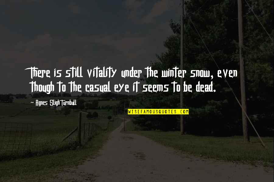Surov Elezo N Zev Quotes By Agnes Sligh Turnbull: There is still vitality under the winter snow,