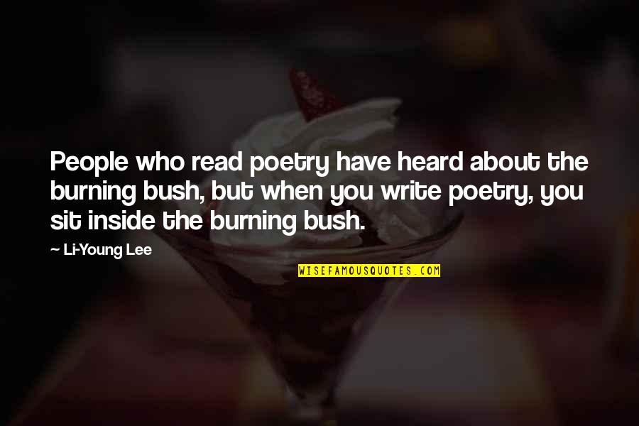Surpassed Crossword Quotes By Li-Young Lee: People who read poetry have heard about the
