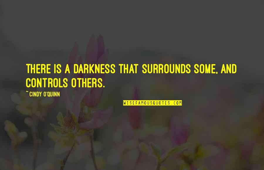 Surpassed Synonym Quotes By Cindy O'Quinn: There is a darkness that surrounds some, and