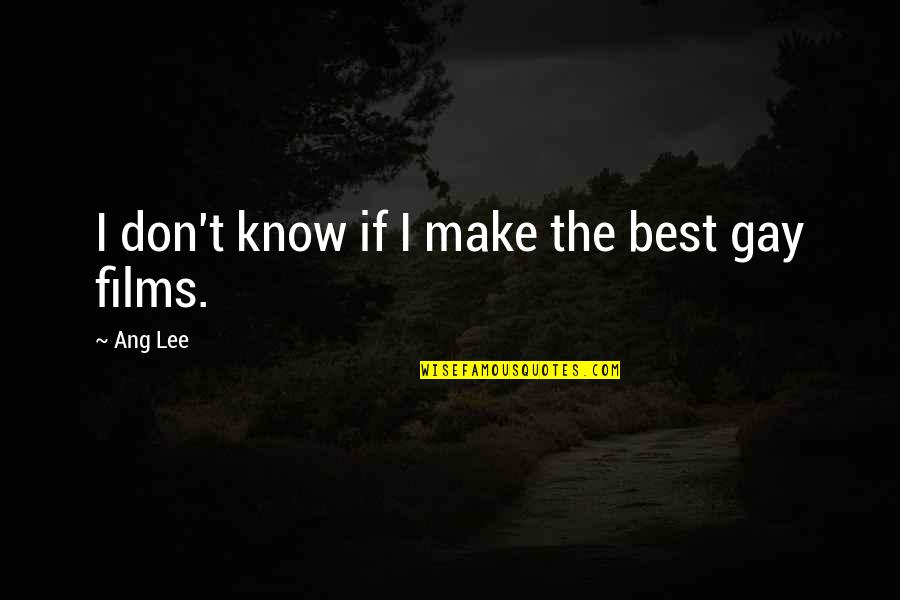 Surplices Quotes By Ang Lee: I don't know if I make the best