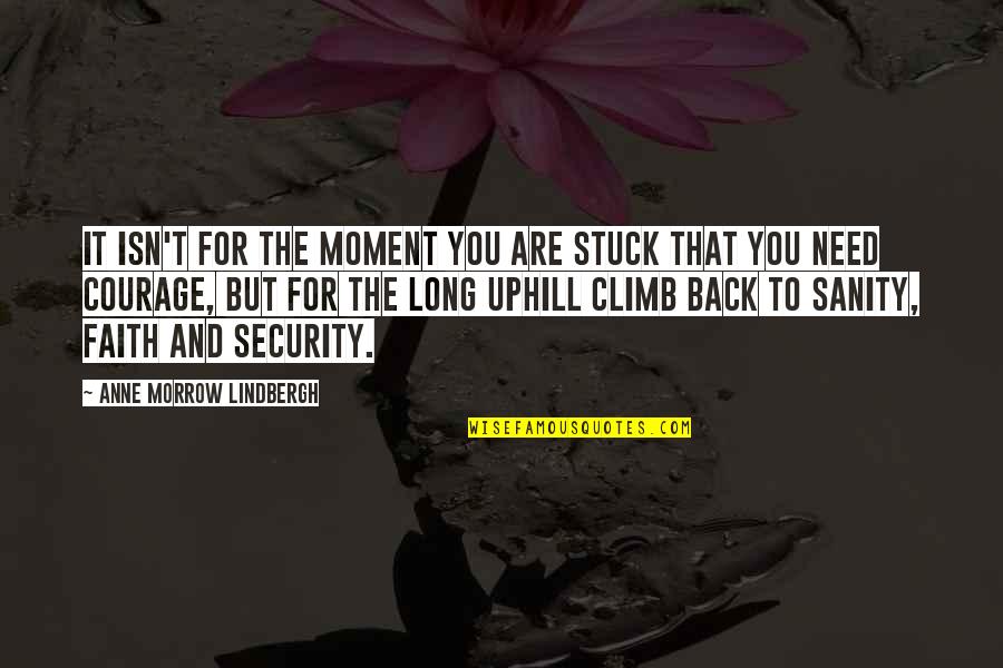 Surrenal Quotes By Anne Morrow Lindbergh: It isn't for the moment you are stuck