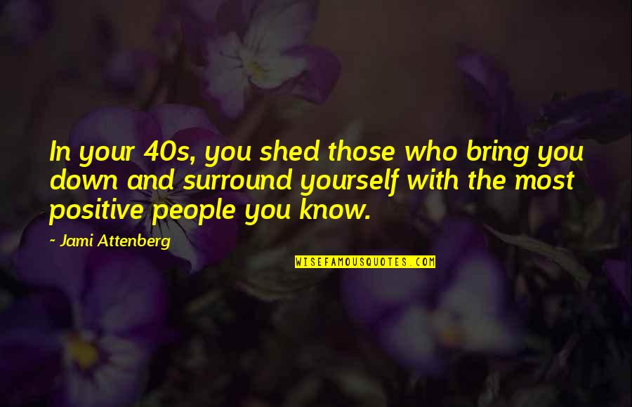 Surround Quotes By Jami Attenberg: In your 40s, you shed those who bring