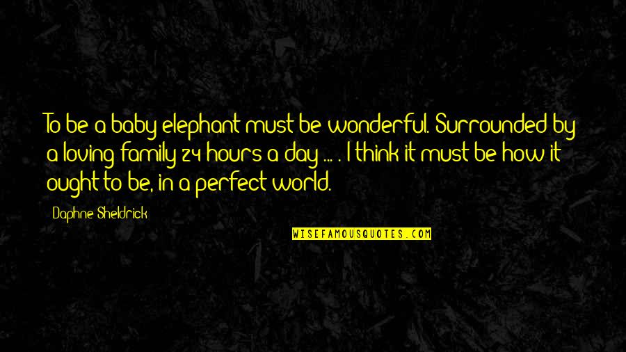 Surrounded By Family Quotes By Daphne Sheldrick: To be a baby elephant must be wonderful.
