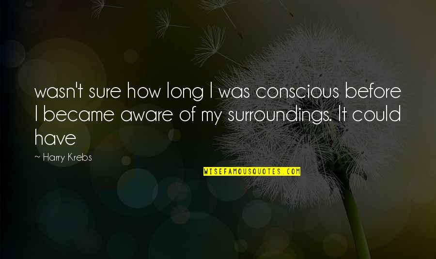 Surroundings Quotes By Harry Krebs: wasn't sure how long I was conscious before