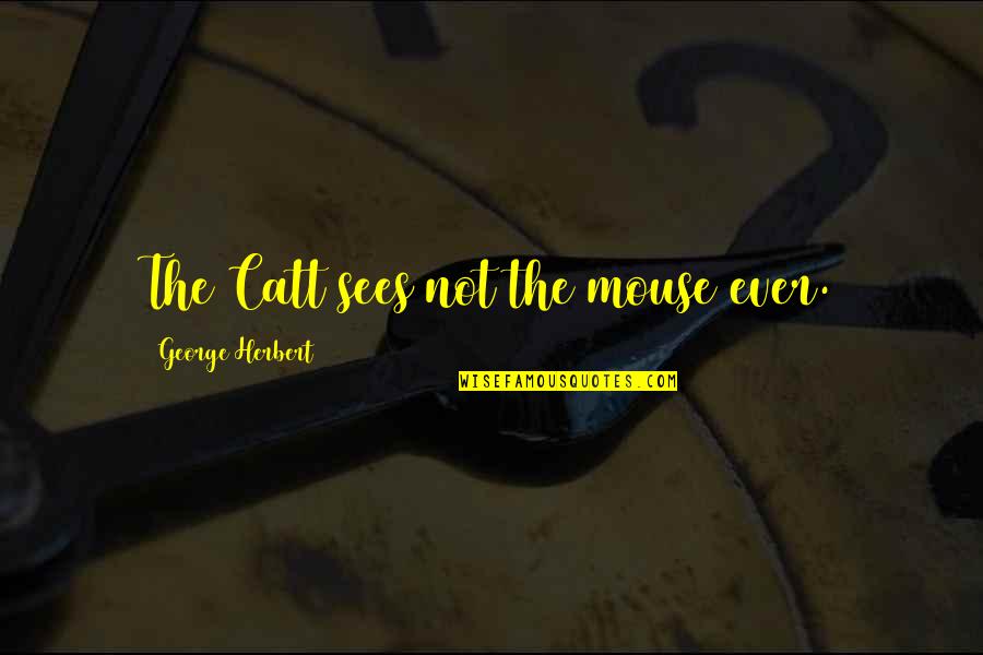 Suruchi Adarkar Quotes By George Herbert: The Catt sees not the mouse ever. Suruchi Adarkar Quotes By George Herbert: The Catt sees not the mouse ever.