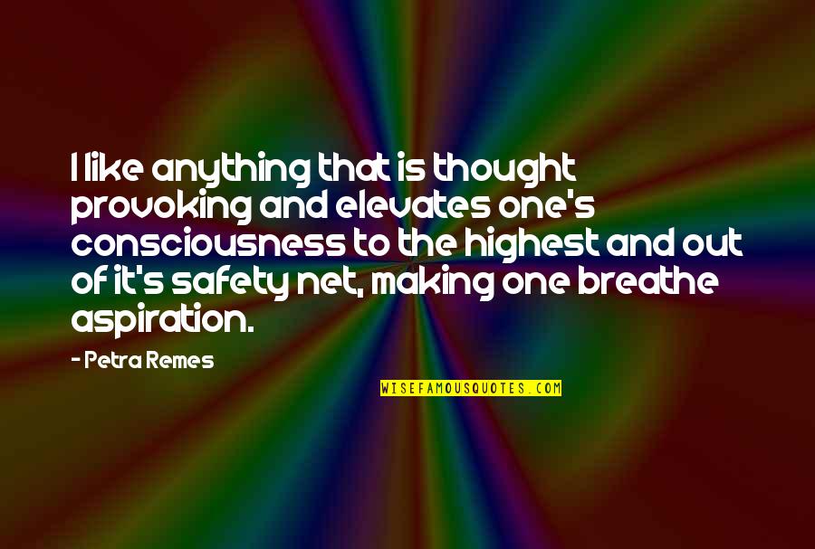 Surville Methods Quotes By Petra Remes: I like anything that is thought provoking and Surville Methods Quotes By Petra Remes: I like anything that is thought provoking and