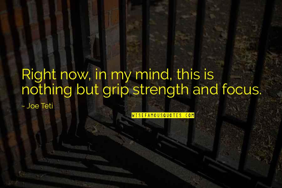 Survival And Strength Quotes By Joe Teti: Right now, in my mind, this is nothing