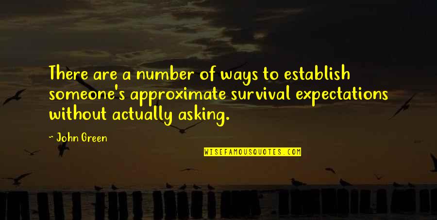 Survival's Quotes By John Green: There are a number of ways to establish