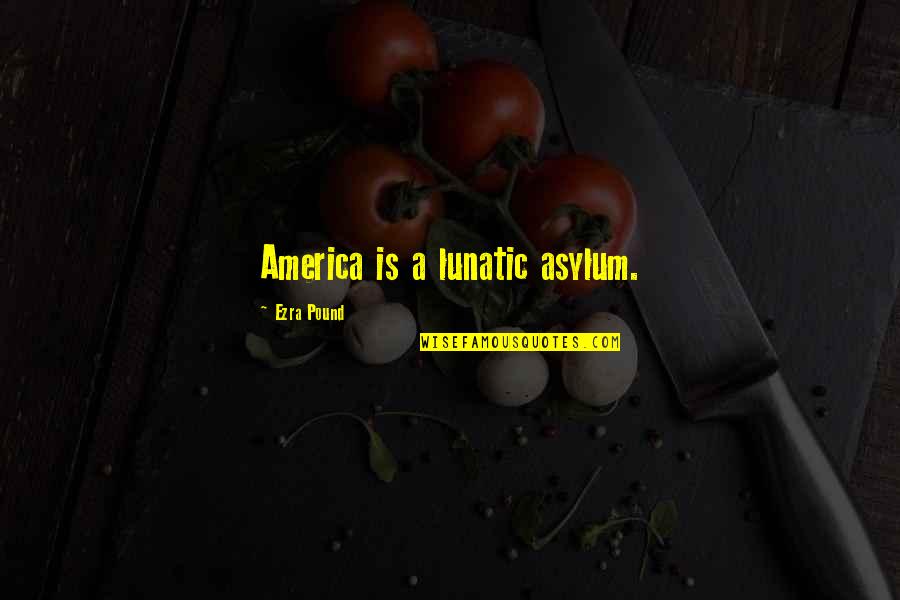 Surya Namaskar Quotes By Ezra Pound: America is a lunatic asylum.