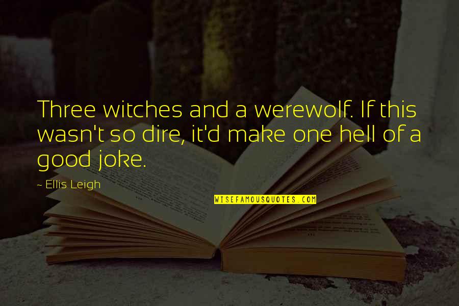 Susan Brownmiller Quotes By Ellis Leigh: Three witches and a werewolf. If this wasn't