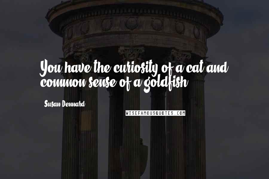 Susan Dennard quotes: You have the curiosity of a cat and common sense of a goldfish.