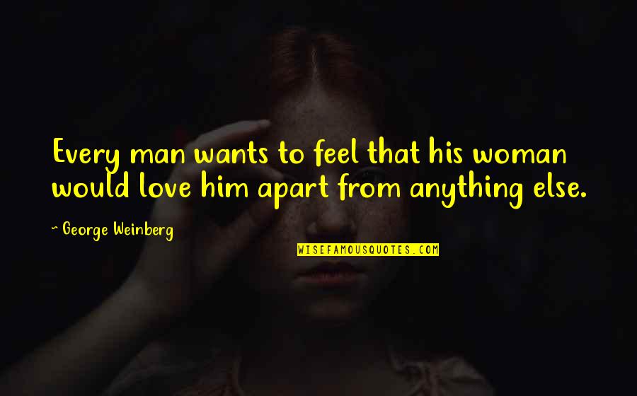Susan Messing Quotes By George Weinberg: Every man wants to feel that his woman