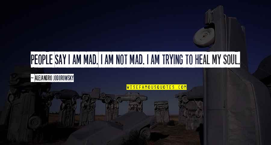 Susannah Cahalan Quotes By Alejandro Jodorowsky: People say I am mad. I am not Susannah Cahalan Quotes By Alejandro Jodorowsky: People say I am mad. I am not